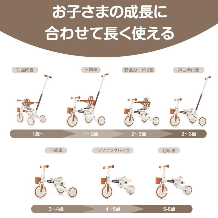 子供用三輪車 舵取り 多機能　手押し棒 カバー おしゃれ 7in1 BTM 1歳 2歳 3歳 ランニングバイク 座面回転 自転車 手押し キックバイク おもちゃ 誕生日の画像