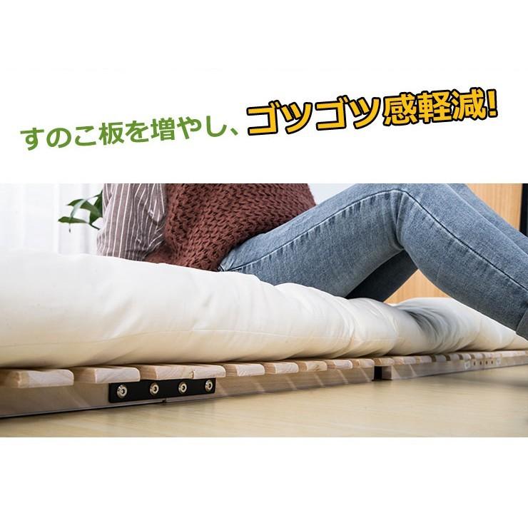 すのこ セミダブル ベッド すのこベッド 2つ折り すのこ 二つ折り スノコ すのこベッド セミダブル 折りたたみ 四つ折り スノコベッド