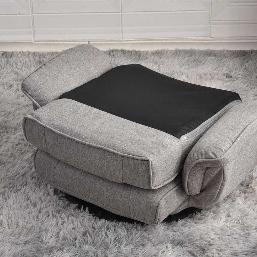 座椅子 回転式 折りたたみ 座イス 肘掛け付き 14段 リクライニング