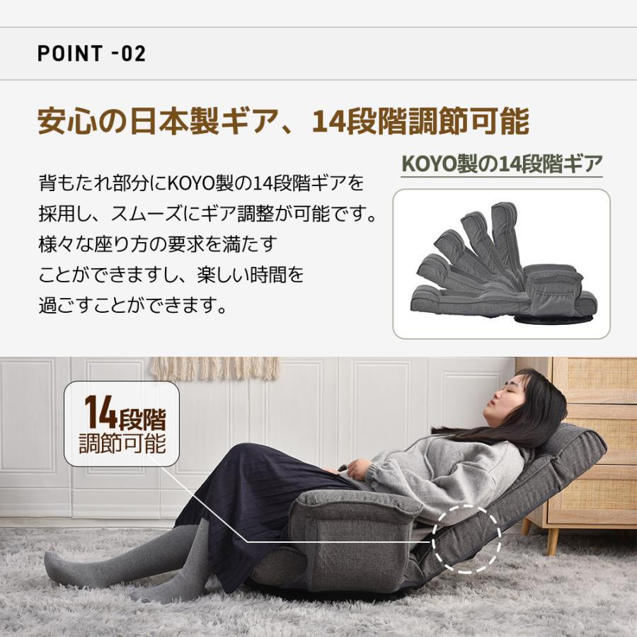 新品　座椅子　ハイバック　リクライニングチェア　回転式　多機能　ライトグレー 新品 座椅子 リクライニング リクライニングチェア 回転式