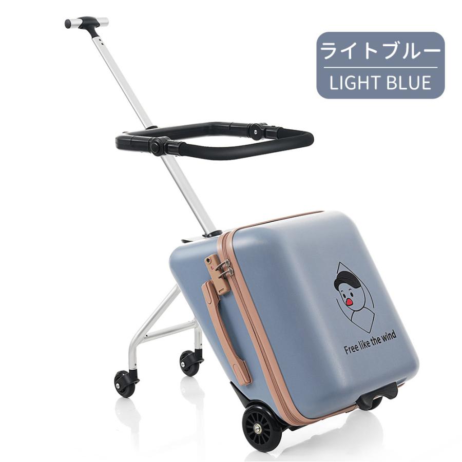 即日発送可【新品】子どもが乗れるキャリケース★スーツケース★Sサイズ★ブルー Amazon | [キッズトラベル] ベビーカーキャリーケース 子供が