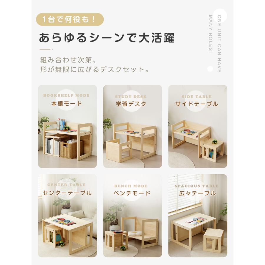 BTM デスク 子供 セット キッズデスク チェア 学習机 子供用 高さ調整