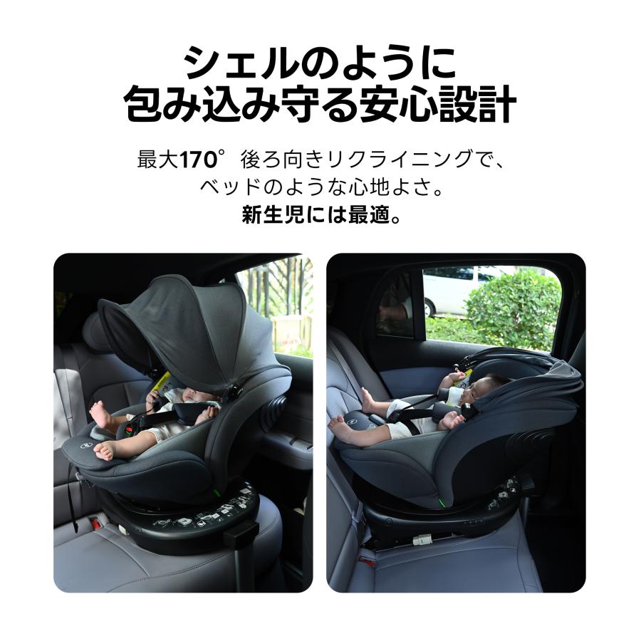 チャイルドシート 新安全基準 R129適合 360度回転式 ISOFIX 0歳〜12歳