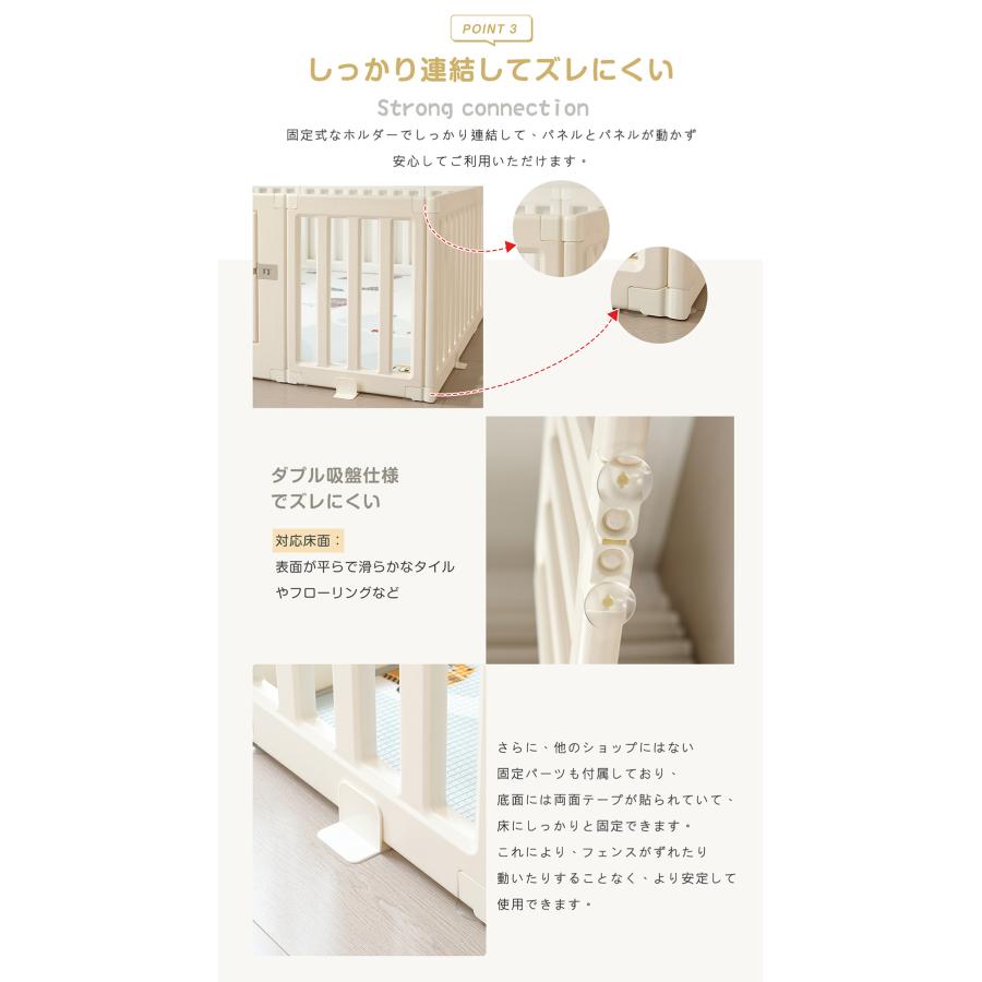 ベビーフェンス 自立 赤ちゃん サークル ベビーゲート ペットゲート ゲート 子供 柵 おくだけ ベビーサークル 折りたたみ 163*163cm コンパクト ベビーゲート ベビー