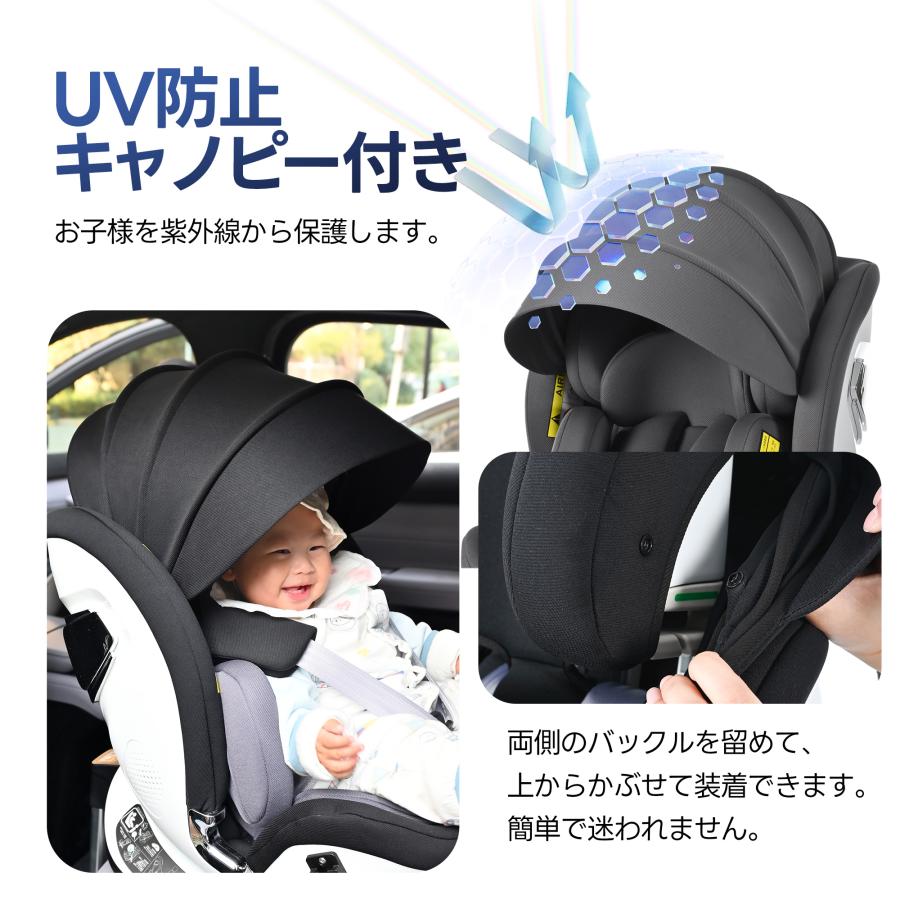 チャイルドシート 新安全基準 R129適合 新生児 ISOFIX 0歳〜12歳 360度