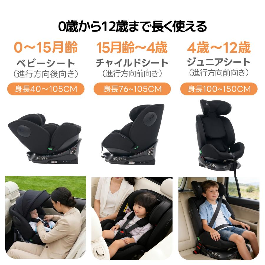 チャイルドシート　新生児　から4歳ごろまで使える 新作！最大五年保障☆R129適合 チャイルドシート 新生児 ISOFIX 0歳