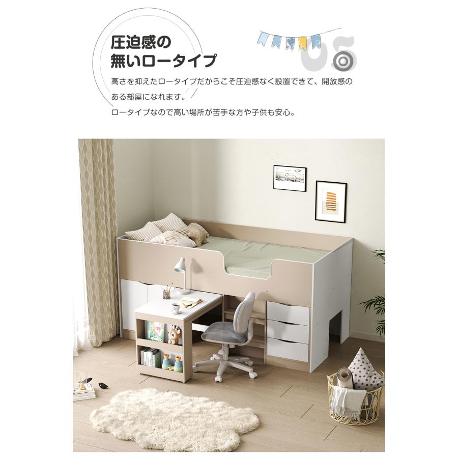 BTM ロフトベッド ロータイプ システムベッド ロフトベット 机 BTM ロフトベッド ロータイプ システムベッド ロフトベット 机