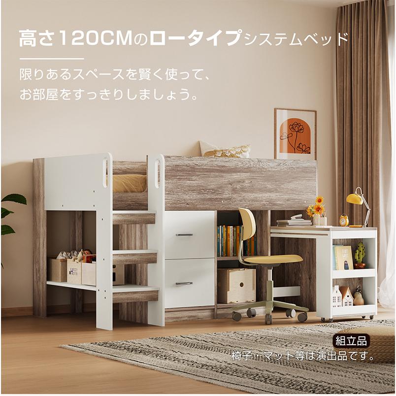 BTM ロフトベッド システムベッド ロータイプ ロフトベット 机 BTM ロフトベッド システムベッド ロータイプ ロフトベット 机