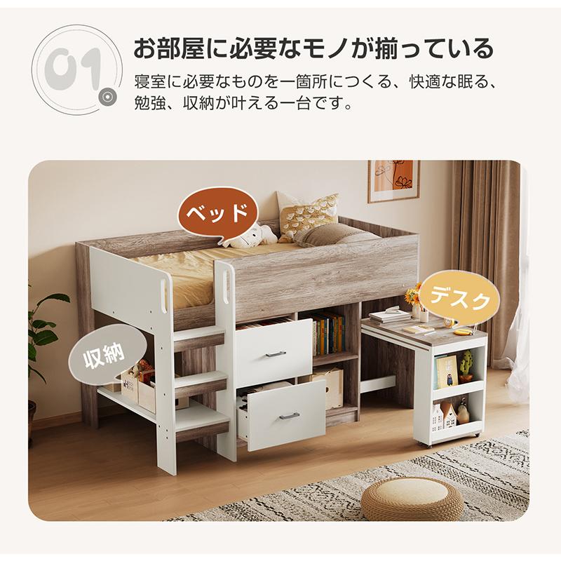 BTM ロフトベッド システムベッド ロータイプ ロフトベット 机 BTM ロフトベッド システムベッド ロータイプ ロフトベット 机