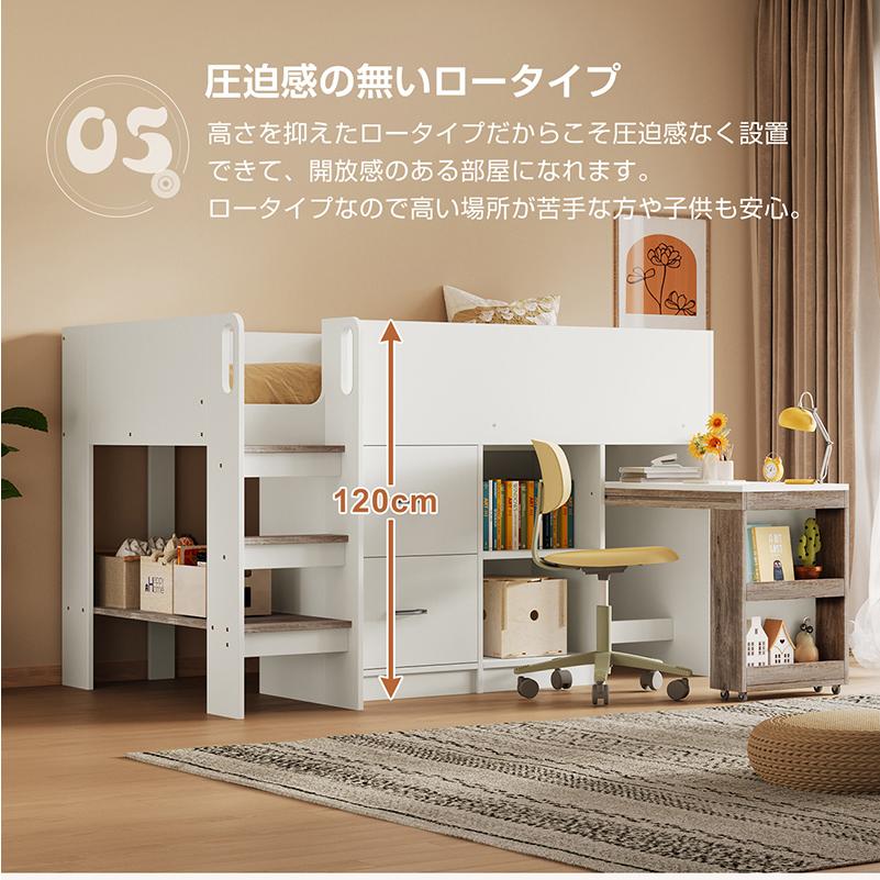 BTM ロフトベッド システムベッド ロータイプ ロフトベット 机 BTM ロフトベッド システムベッド ロータイプ ロフトベット 机