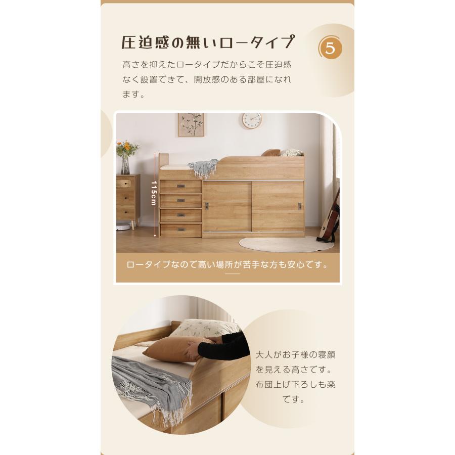 BTM システムベッド ロフトベッド ロータイプ ロフトベット