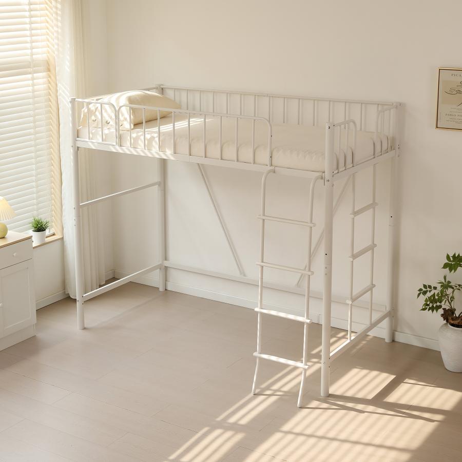 ロフトベッド シングル 収納 ハイタイプ 子供 大人用 パイプベッド