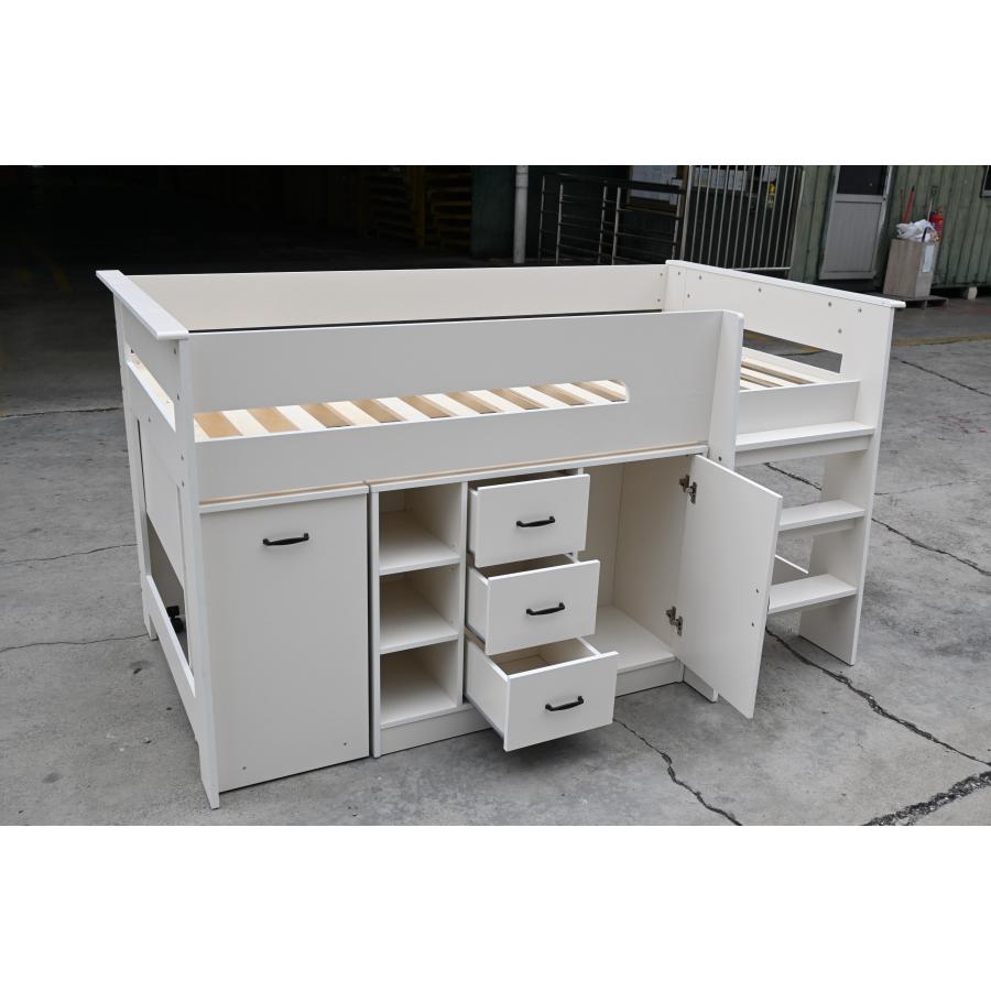 BTM ロフトベッド システムベッド 子供 机付き ロータイプ ロフト