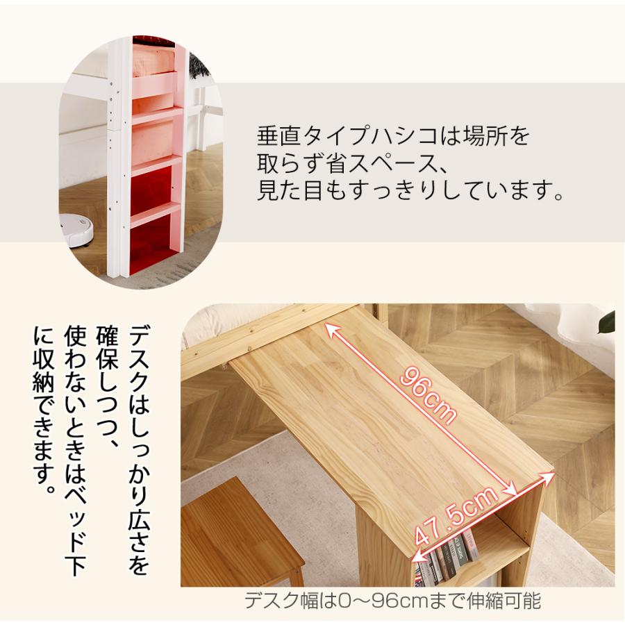 BTM ロフトベッド システムベッド ロータイプ ロフトベット 木製 机