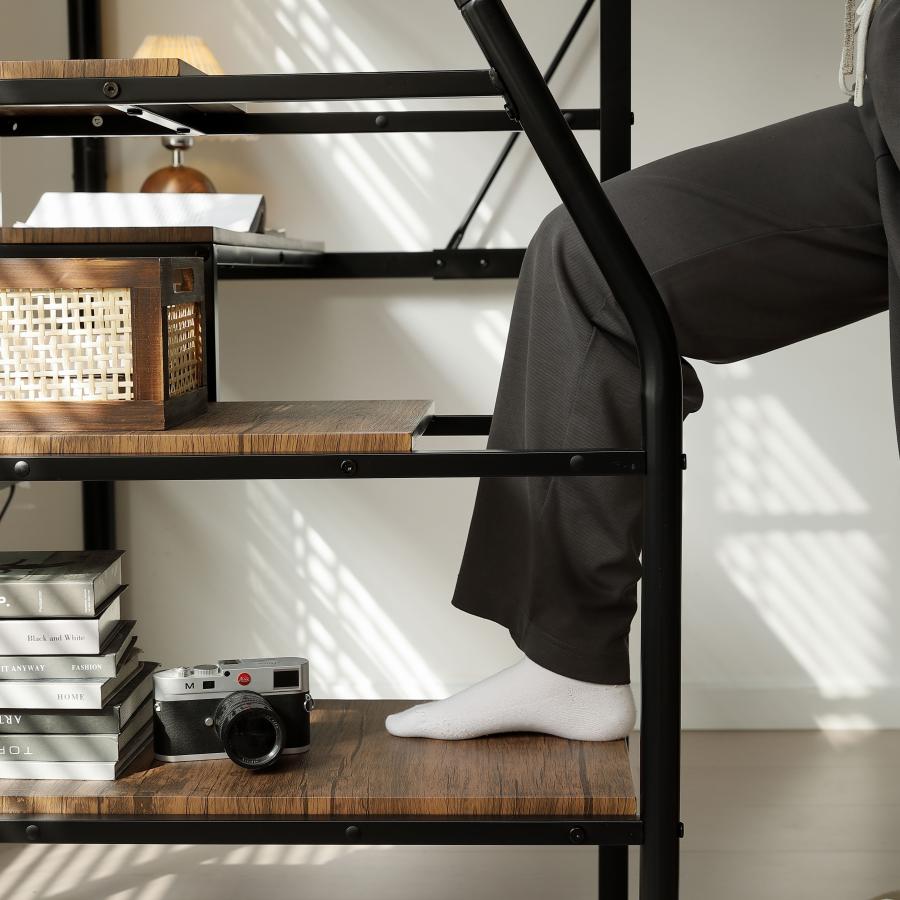 BTM ロフトベッド 階段付き パイプベッド シングル システム