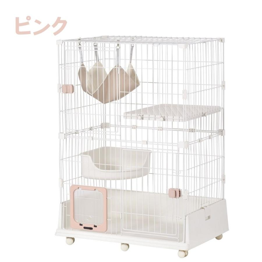 猫 ケージ キャットケージ 2段 ペットケージ キャスター付 猫