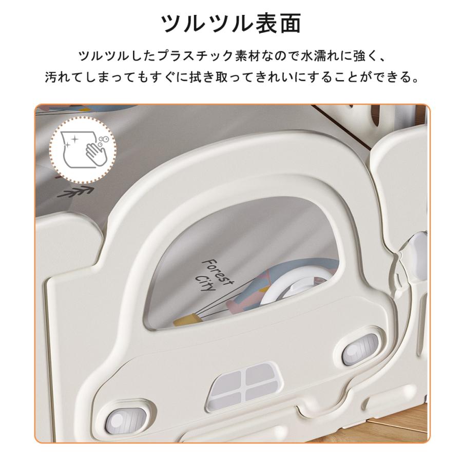 ベビーサークル 折りたたみ 163*163cm コンパクト ベビーゲート ベビーフェンス プレイヤード 赤ちゃんサークル ベビーガード 子供用 組立簡単 扉付きの画像