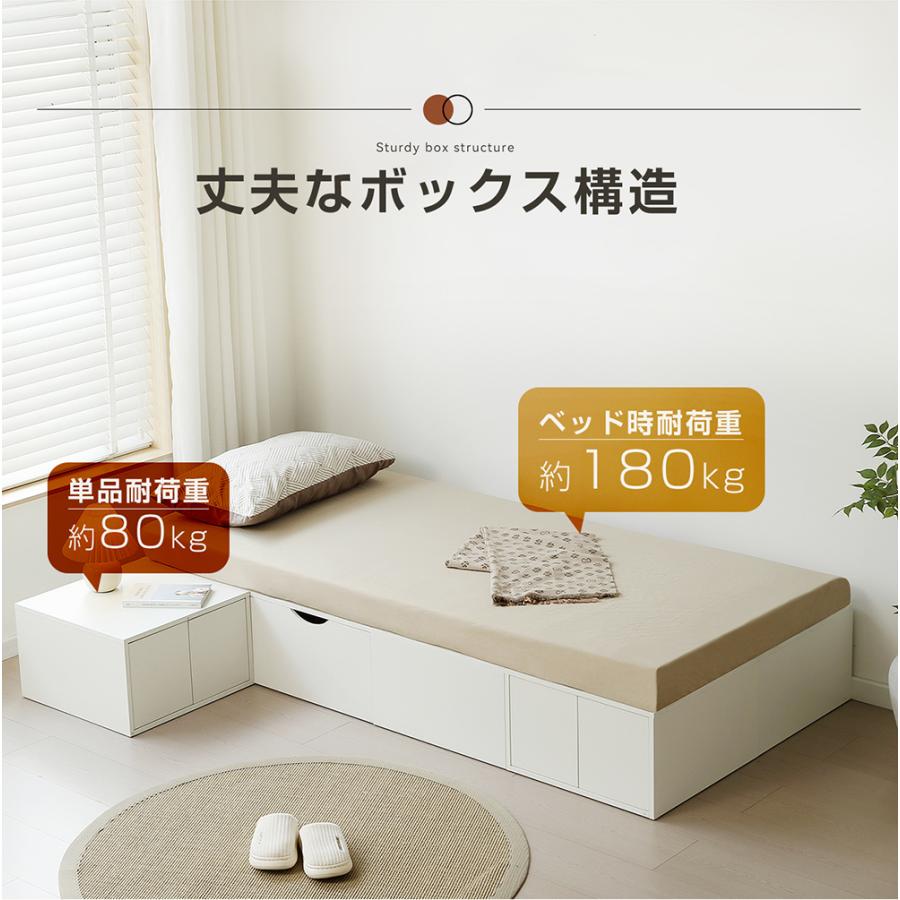 BTM 【5%OFF！】ベッドフレーム 収納付きベッド シングルベッド ダブル