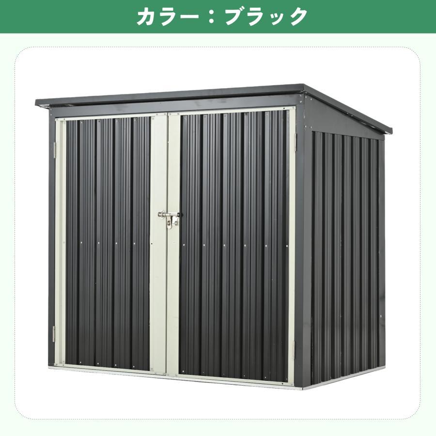 ゴミ収納庫 物置き スチール物置 ゴミストッカー 大容量 158*96*134cm 収納 物置 屋外収納庫 施錠可能 大型 屋外 ゴミボックス 倉庫 DIY 頑丈 防水防錆_11