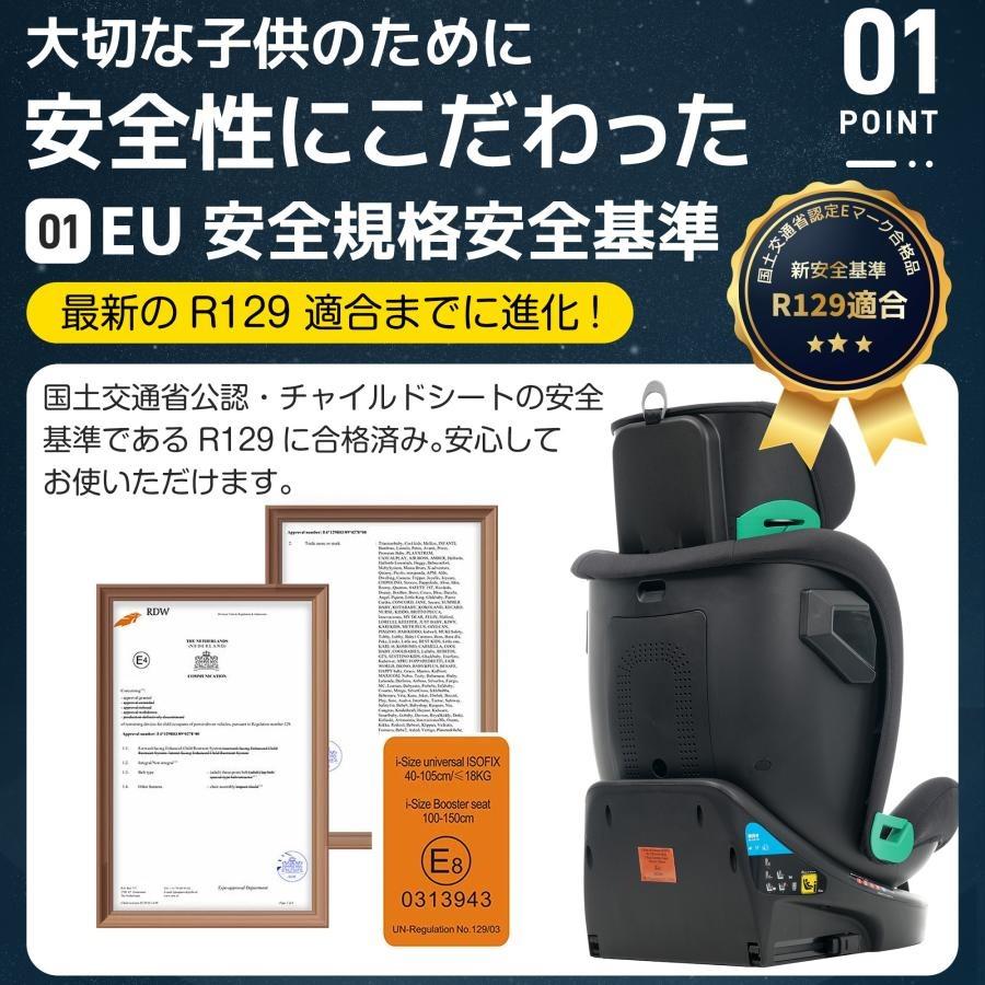 25年新作☆チャイルドシート R129適合 新生児 ISOFIX 0歳〜12歳頃 360
