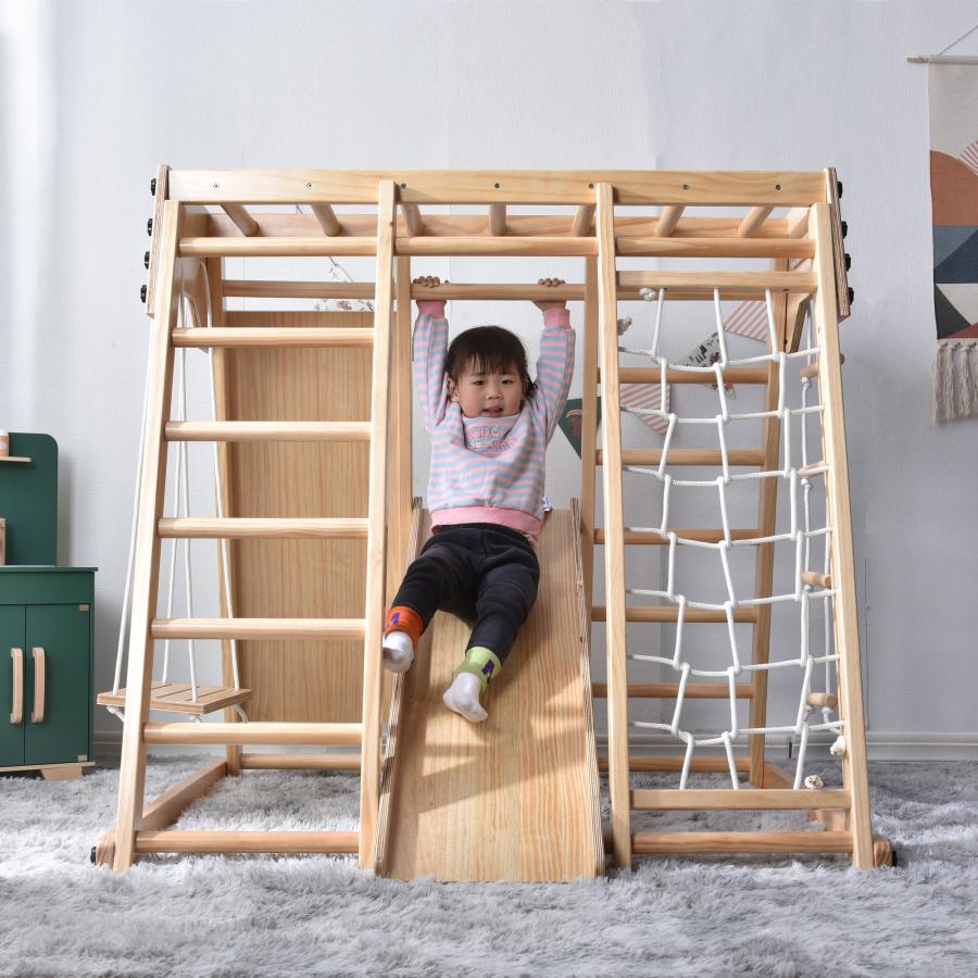 【美品】【送料込】折り畳み可能　ジャングルジム　滑り台　子供　室内用 楽天市場】おりたたみキッズパークEX プラス ジャングルジム