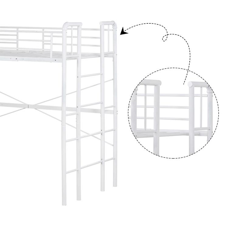 システムベットロフトベッド シングル デスク・スチールネット付き 耐震 システムベット ロフトベッド シングル デスク・スチールネット