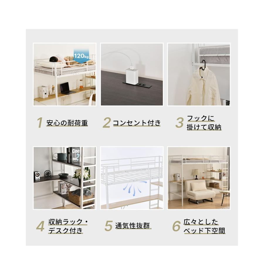 BTM ロフトベッド ハイタイプ システムベッド ロフトベット 机 BTM ロフトベッド ハイタイプ システムベッド ロフトベット 机