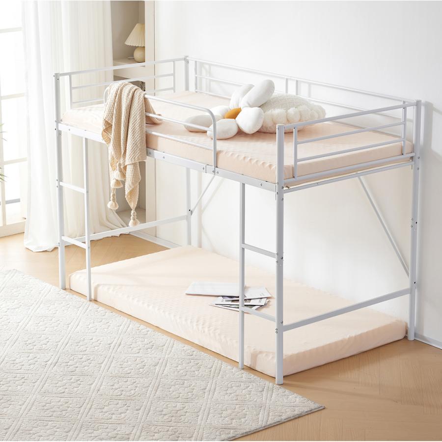 ロフトベッド パイプベッド シングル 収納 ロータイプ 高さ136cm