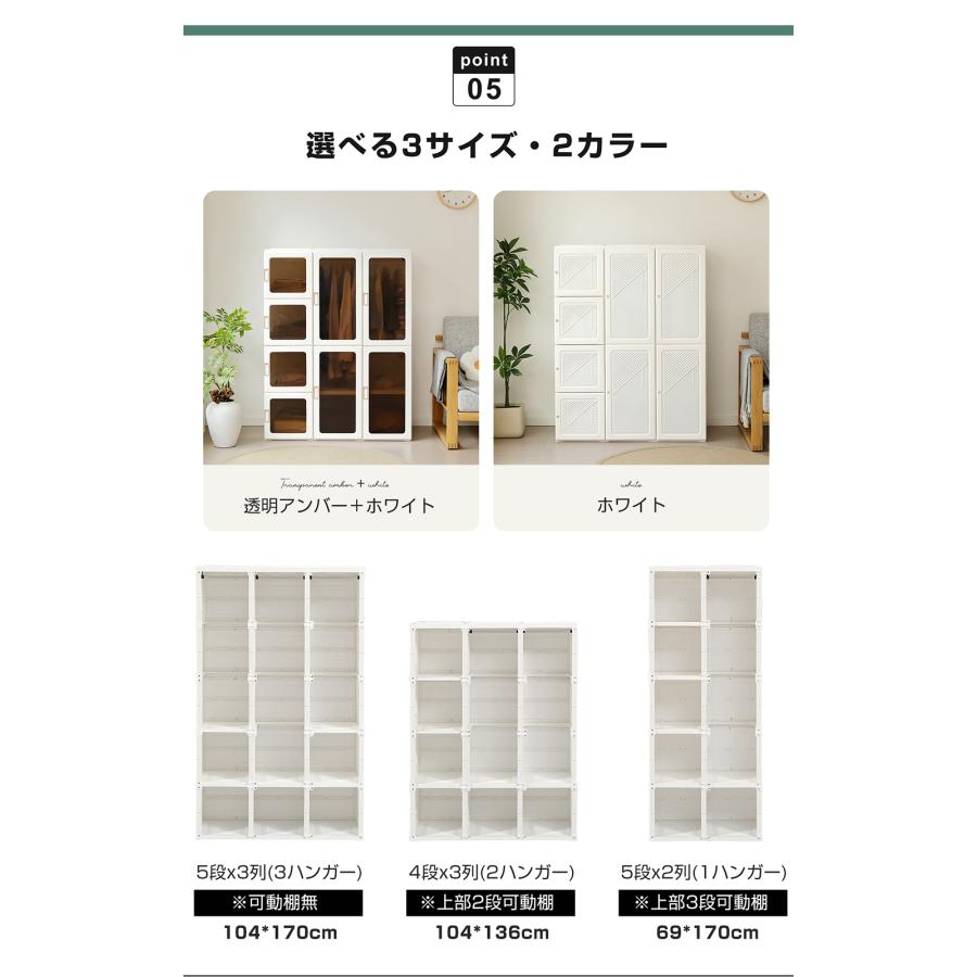BTM ワードローブ クローゼット 洋服タンス ハンガーラック 折りたたみ