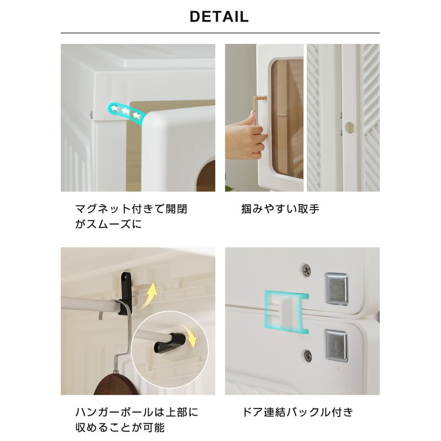 BTM ワードローブ クローゼット 洋服タンス ハンガーラック 折りたたみ