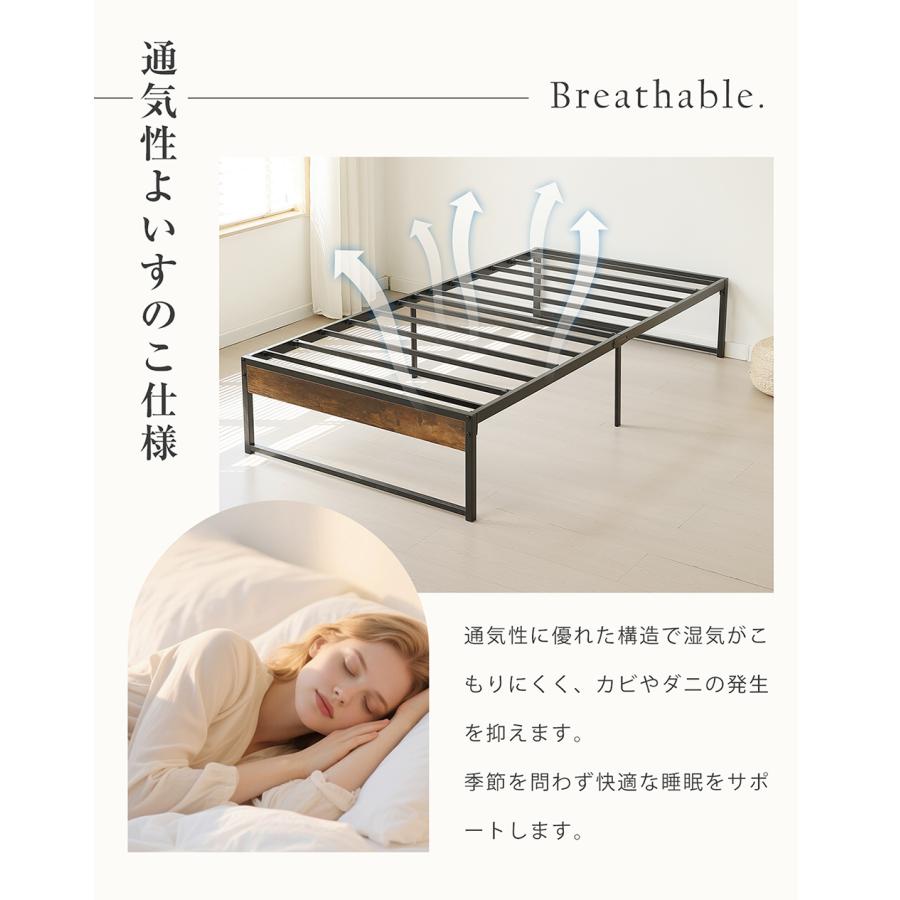 シンプルなベッドフレーム✨ベッド下収納✨シングル✨ ベッド ベッドフレーム シングル パイプベッド ローベッド 下