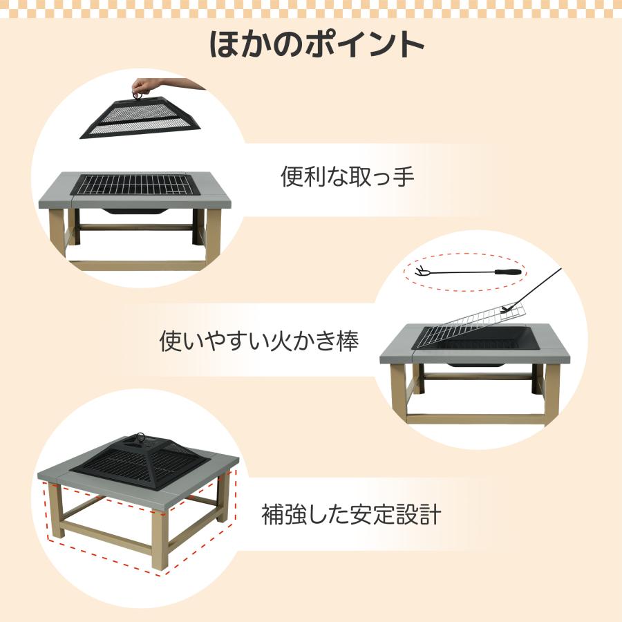 新作【BBQコンロ/焚き火台兼用】8−12人 ファイヤーピット 焚き火台