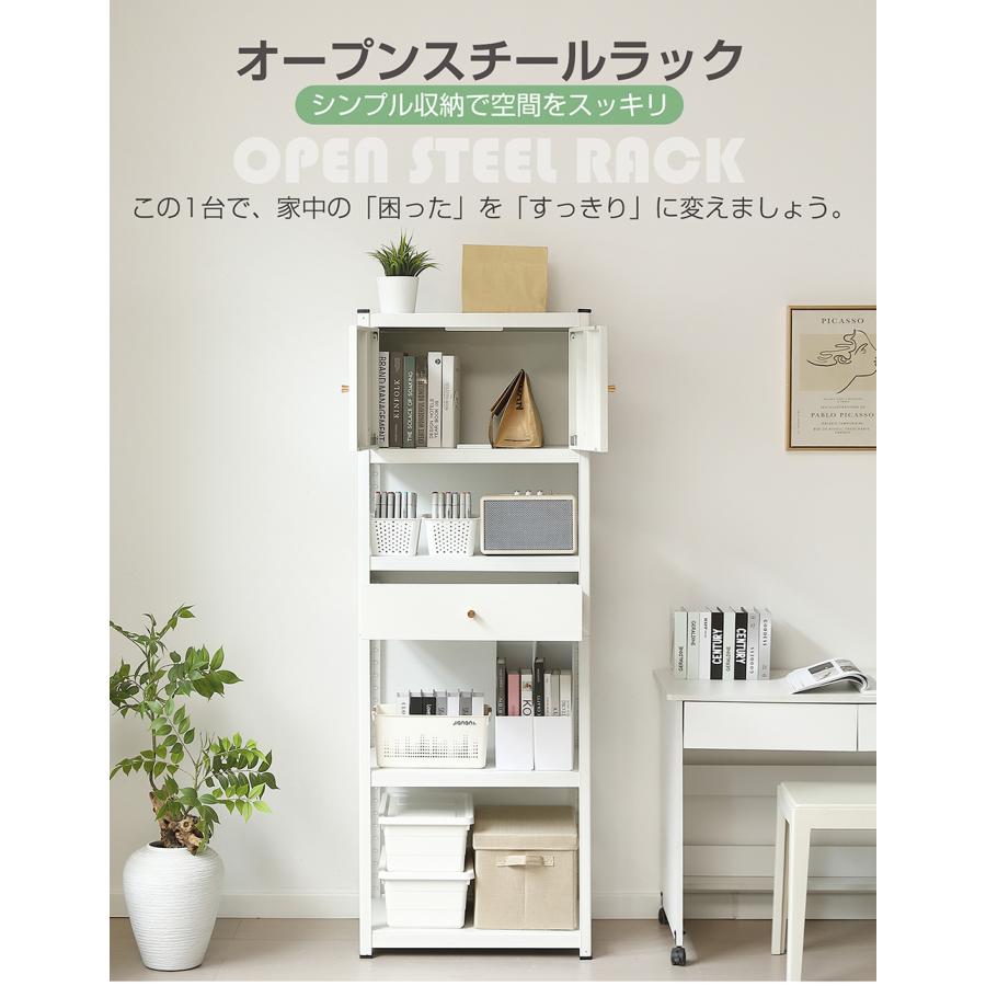 BTM スチールラック 幅60cm 5段 スチールシェルフ キッチンラック 収納