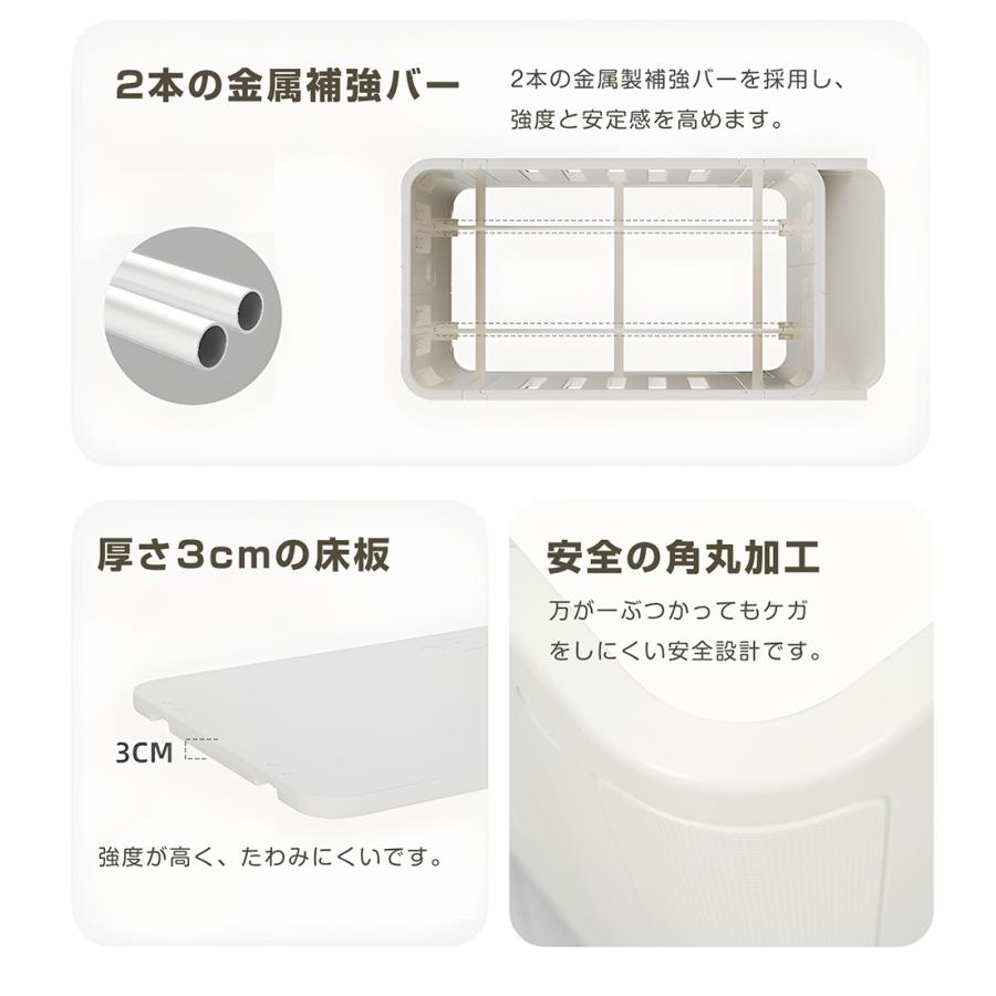 プレイヤード マット付 ベビー用品 多機能 添い寝 赤ちゃん ベビー オムツ替え台 お昼寝 組立簡単 安全認証 安心安全 大容量収納スペース 高さ調整の画像