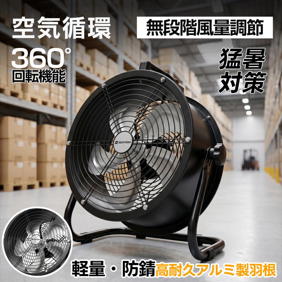 3サイズ【ダクトホース5mセット】送風機 工場扇 アルミ 風量5870m3/h