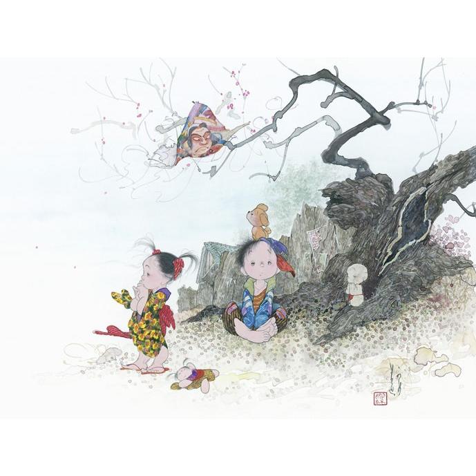 中島潔 レフグラフファイン版画 老梅と凧 : 中島潔・はあとの店 - 通販