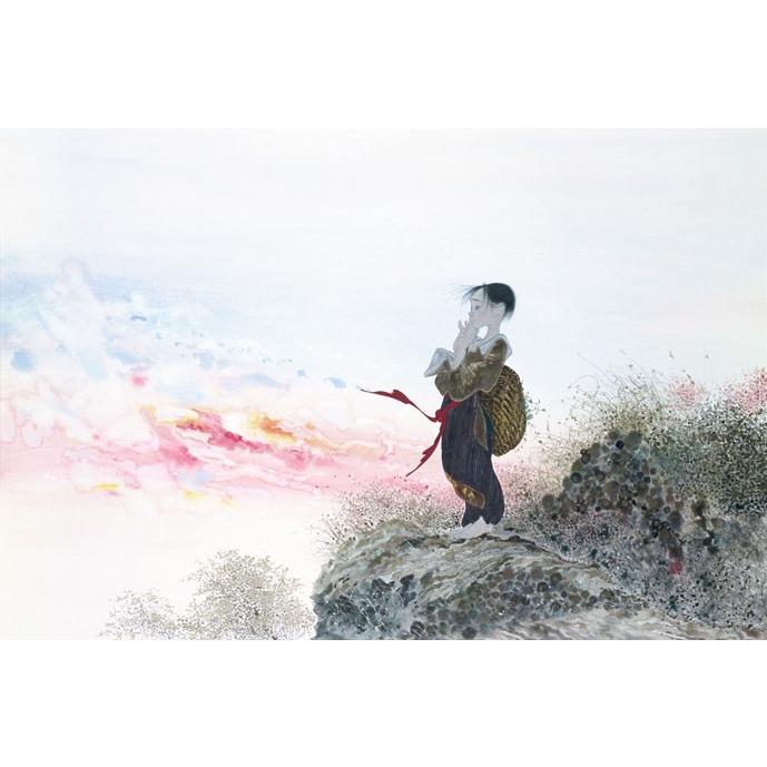 絵画　 油彩　中島潔「川辺の詩」 サイン　F6サイズ　額装済み 肉筆手描き 絵画 油彩 中島潔「川辺の詩」 サイン F6サイズ 額装済み 肉筆手描き