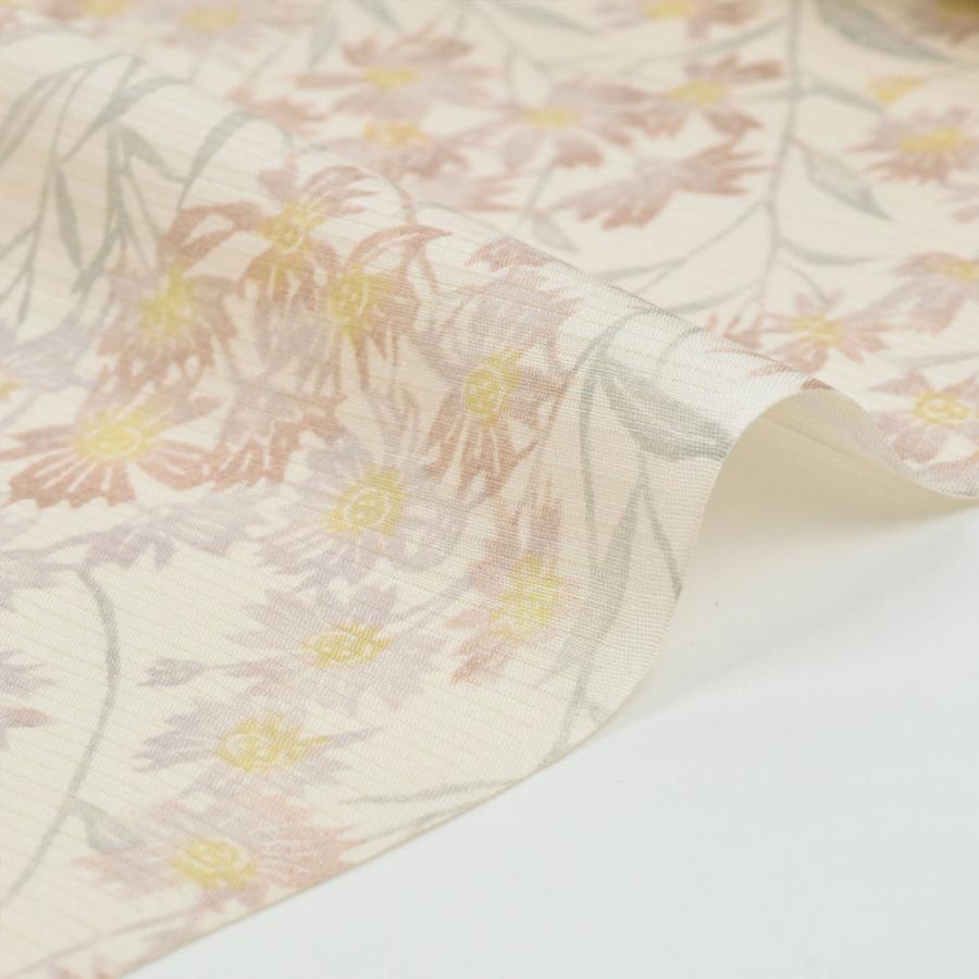 【 1点限り｜未仕立て 】 正絹 絽小紋 ベージュ 絽 着物 夏 正絹 反物 夏 着物 きもの 小紋 反物 おでかけ 普段着 女性用 レディースの画像