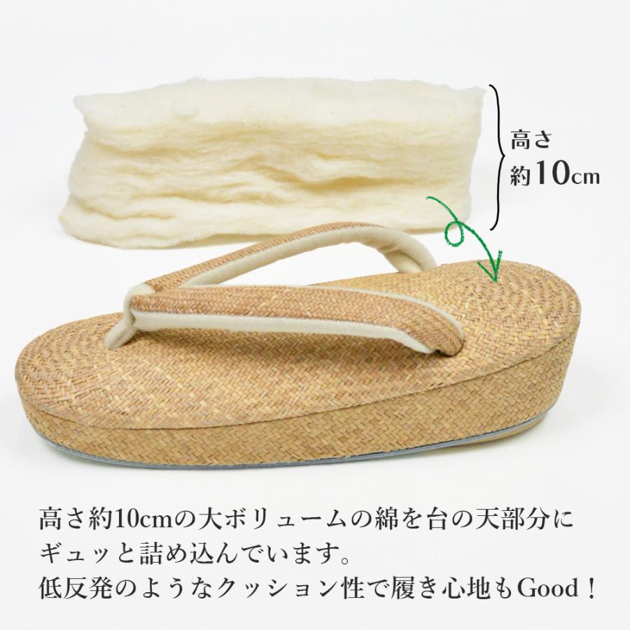 和小物さくら 草履 レディース パナマ素材 夏用 草履 着物 浴衣 和装 サンダル 通気性 軽量 日本製 おしゃれ Mサイズの画像