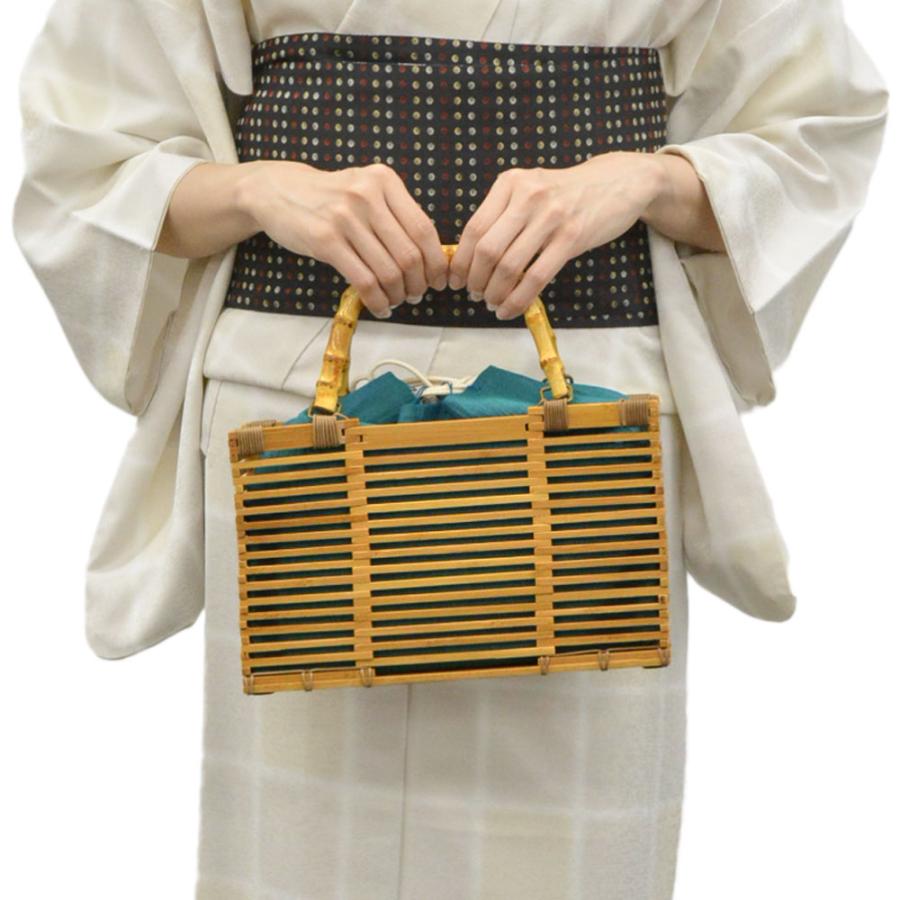 竹かごバッグ 巾着付き 浴衣 バッグ 高級 和装バッグ レディース 着物