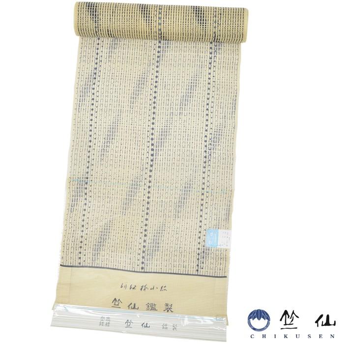 竺仙 絹紅梅 反物 夏きもの 浴衣 【 更紗/パープル 】 夏着物 単衣 