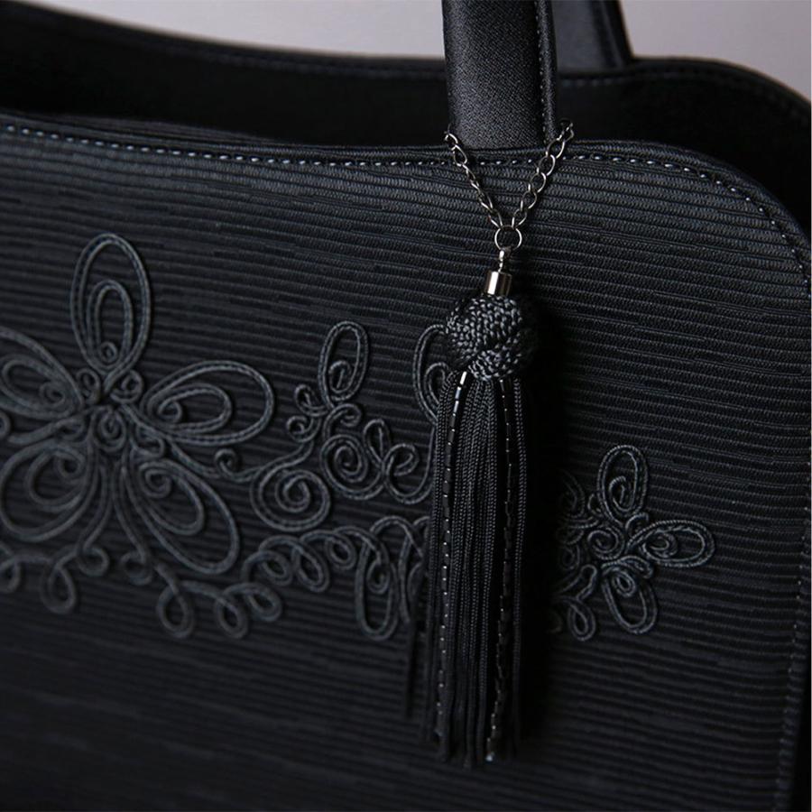 岩佐 フォーマルバッグ コード刺繍 米沢織 トート型 日本製 高級