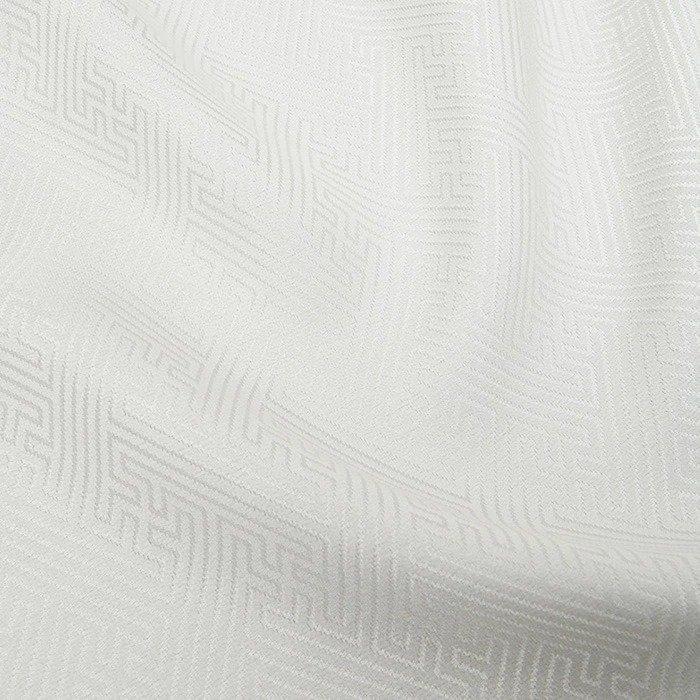 【 仕立て付 / 半衿付 】 長襦袢 洗える ふるるん 秋冬襦袢 フルオーダー手縫い仕立て付 半衿付 紗綾形 白 ホワイト 絹100% 反物 女性用 レディースの画像