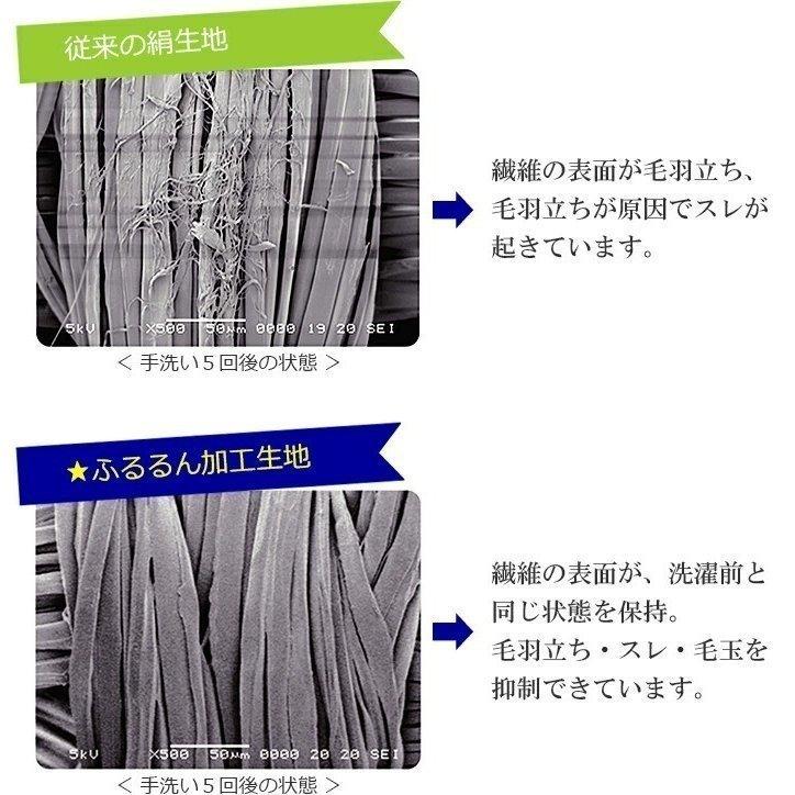 【 仕立て付 / 半衿付 】 長襦袢 洗える ふるるん 秋冬襦袢 フルオーダー手縫い仕立て付 半衿付 紗綾形 白 ホワイト 絹100% 反物 女性用 レディースの画像
