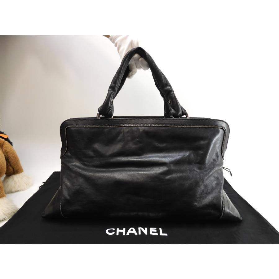 CHANEL（シャネル） ハンドバッグ大 ココマーク レザー黒 トートバッグ