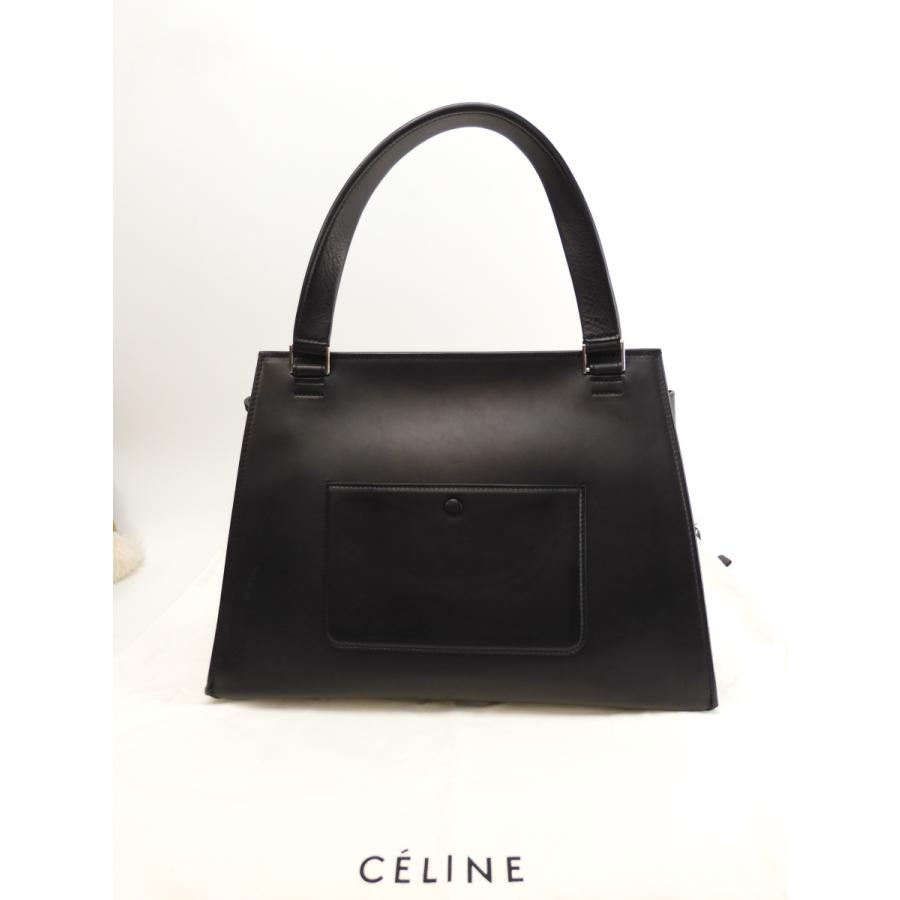 CELINE セリーヌ エッジ セミショルダーバッグ レザー黒灰 