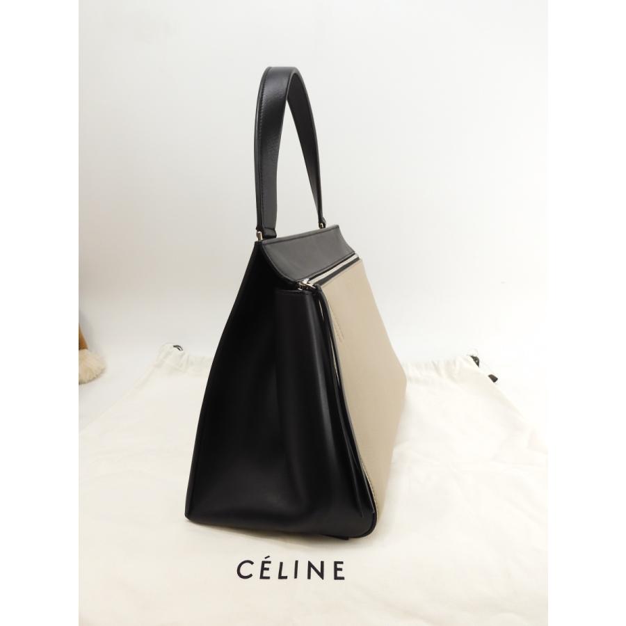 CELINE セリーヌ エッジ セミショルダーバッグ レザー黒灰 