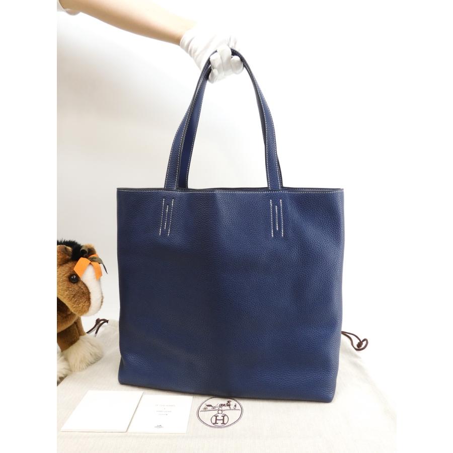 エルメス ドゥブルサンス45 トリヨンクレマンス 青 メンズトートバッグ 極美品 T 2 ブランドショップhaibanyayahoo 店 通販 Yahoo ショッピング