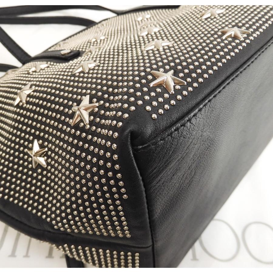 JIMMY CHOO（ジミーチュウ） サシャS ドット星スタッズ レザー黒