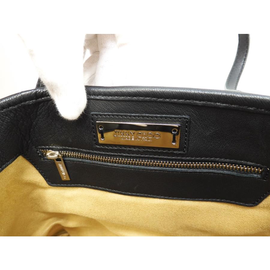 JIMMY CHOO ジミーチュウ サシャS ドット星スタッズ レザー黒 シルバー 